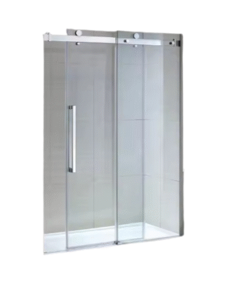 .Frameless Glass Door 72″x72″ CHROME COLOR