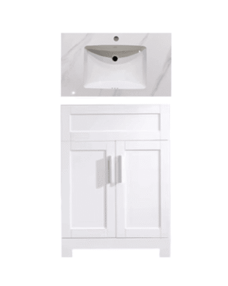 30″ MDF HIGH GLOSSY DOOR SHAKER VANITY WITH TOP