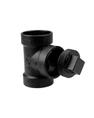 1-1/2"  90°  ABS CLEANOUT TEE