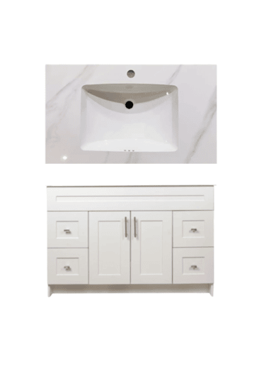 60″ MDF HIGH GLOSSY DOOR SHAKER VANITY WITH TOP