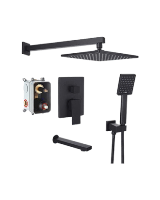 .3 IN 1 SHOWER SET BLACK FINISH