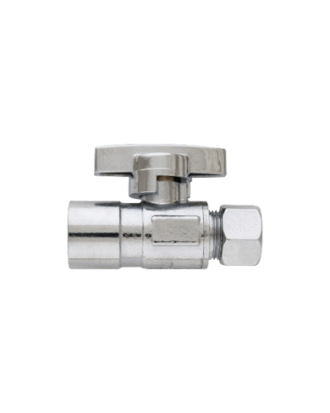 .1/2" SWEAT  X 3/8" OD 1/4" TURN STRAIGHT BRASS MINI BALL VALVE