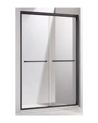 SOFT CLOSING 60″X72″ GLASS SHOWER DOOR BLACK FINISH 8MM TEMPERED GLASS