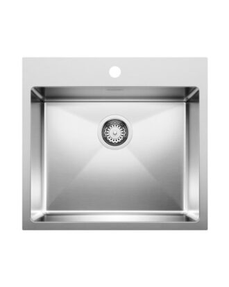 HANDMADE STAINLESS STEEL SQUARE SINK 25"X22"X10" DEEP  WITH STRAINER