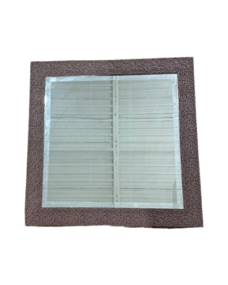 24"X24" MIRROR WITH BROWN FRAME