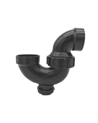 .1-1/2" Hub x Hub ABS PermOseal P-Trap with Cleanout and Union Connection