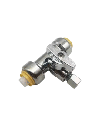 .1/2″ PUSH CONNECT TEE BALL VALVE 3/8″