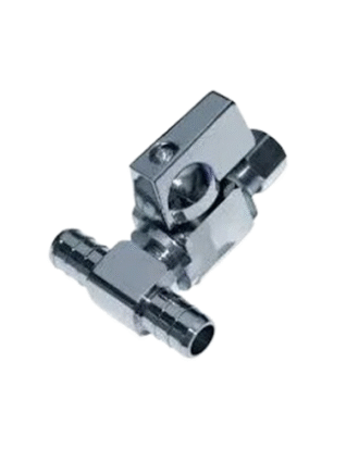 .TEE BRASS MINI BALL VALVE 1/2" PEX X 1/2" PEX 1/4"