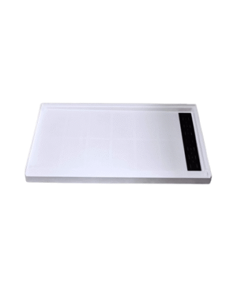 ACRYLIC SHOWER BASE 32″X60″ BLACK LINEAR DRAIN