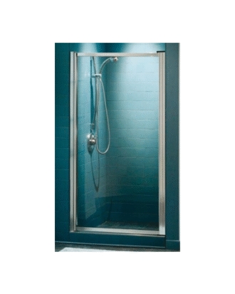 .ALUMINUM 24"X66" SINGLE STANDING SHOWER GLASS DOOR