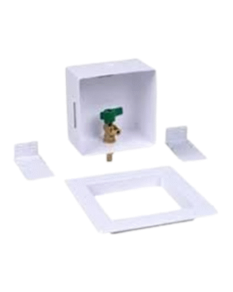 .1/2" PEX ICEMAKER OUTLET BOX, 1/2" PEX Inlet and 1/4" OD