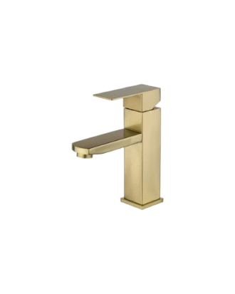 BASIN MIXER STAINLESS STEEL SINGLE HANDLE FAUCET GOLD FINISH