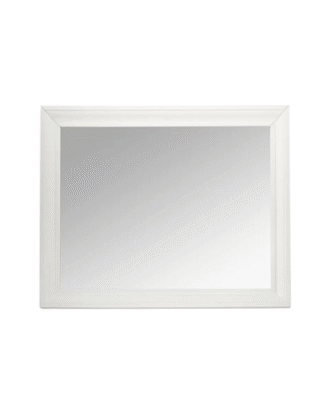24"X30"  MIRROR WITH PLASTIC FRAME WHITE COLOR.