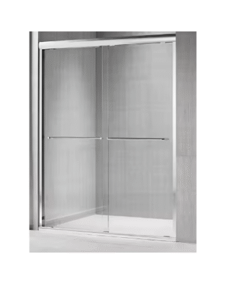 .ALUMINUM FRAME 48"X72" SHOWER GLASS SLIDING DOOR 8MM TEMPERED GLASS CHROME COLOUR