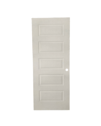 W 24"/26''/28'' H 80",  PRIMED 5 PANEL ARCH-TOP HOLLOW CORE TEXTURED INTERIOR DOOR SLAB
