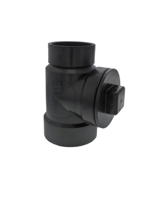 4″X3"X4″ HUB ABS TEST TEE CLEANOUT WITH PLUG