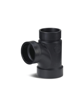 2"X1-1/2″X 1-1/2″ HUB ABS DWV SANITARY TEE