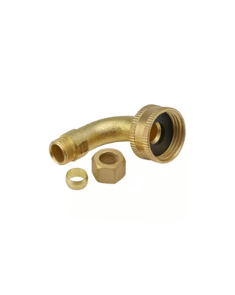3/8" Compression x 3/4" Female Hose Brass Dishwasher Elbow