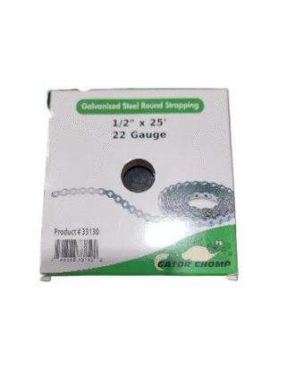 1/2"X25' GALVANIZED STEEL ROUND STRAPPING 22 GUAGE