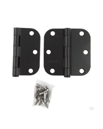 3"X3" DOOR HINGES PAIR BLACK COLOUR WITH SCREWS