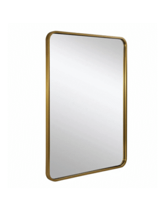 18"X32" METAL FRAMED HANGING WALL MIRROR GOLD COLOUR
