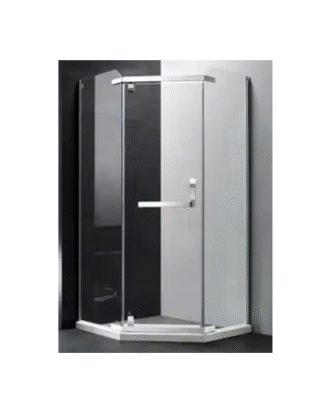 .NEO ANGLE 32"X32" CORNER SHOWER ENCLOSURE CHROME FINISH WITH SHOWER BASE